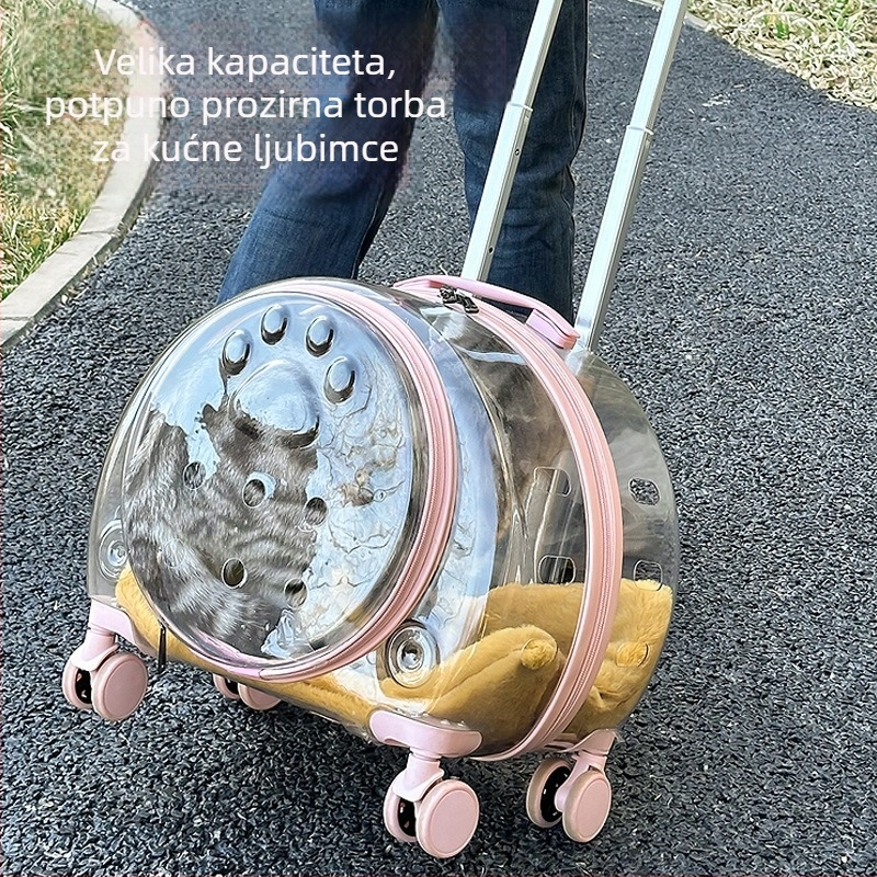 Torba za kućne ljubimce na kotačima, PC materijal, kapacitet 10, jednododan uzorak, srednja tvrdoća