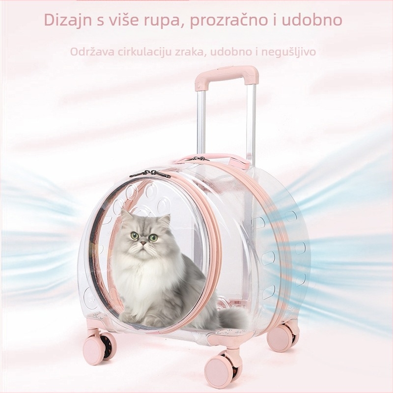 Torba za kućne ljubimce na kotačima, PC materijal, kapacitet 10, jednododan uzorak, srednja tvrdoća