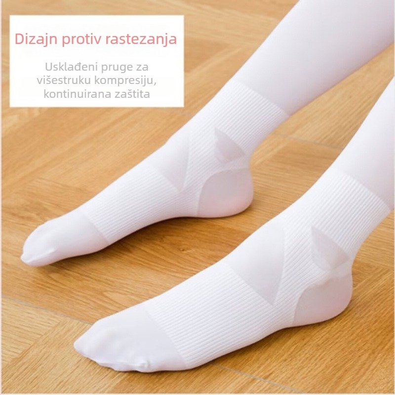 Dječje plesne čarape s protukliznim dnom, tanke 80D, najlon Jacquard