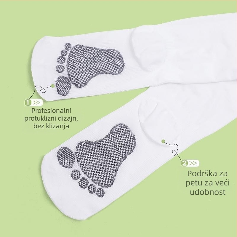 Dječje plesne čarape s protukliznim dnom, tanke 80D, najlon Jacquard