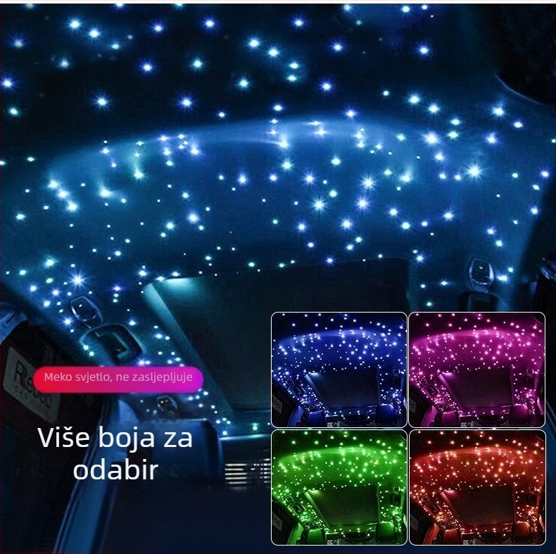 Unutarnje automobilsko LED ambijentalno svjetlo sa zvjezdanim nebom, UM099, 5V, 1W, 1A, univerzalna kompatibilnost