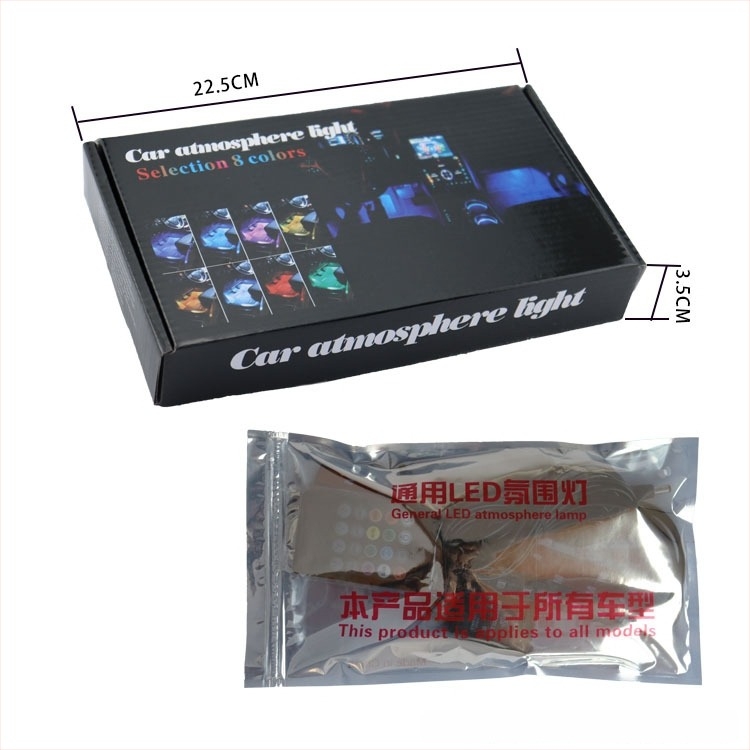 Automobilska LED atmosfera rasvjeta - 12 LED, glasovno upravljanje, 12V, 6W, 5050-LED