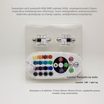 Auto LED lampica za čitanje 5050 SMD, 12V, 200 mA, 7000K