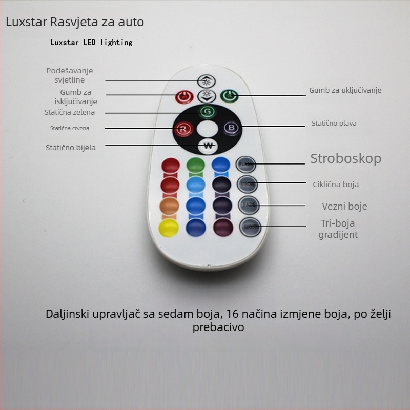 Auto LED lampica za čitanje 5050 SMD, 12V, 200 mA, 7000K