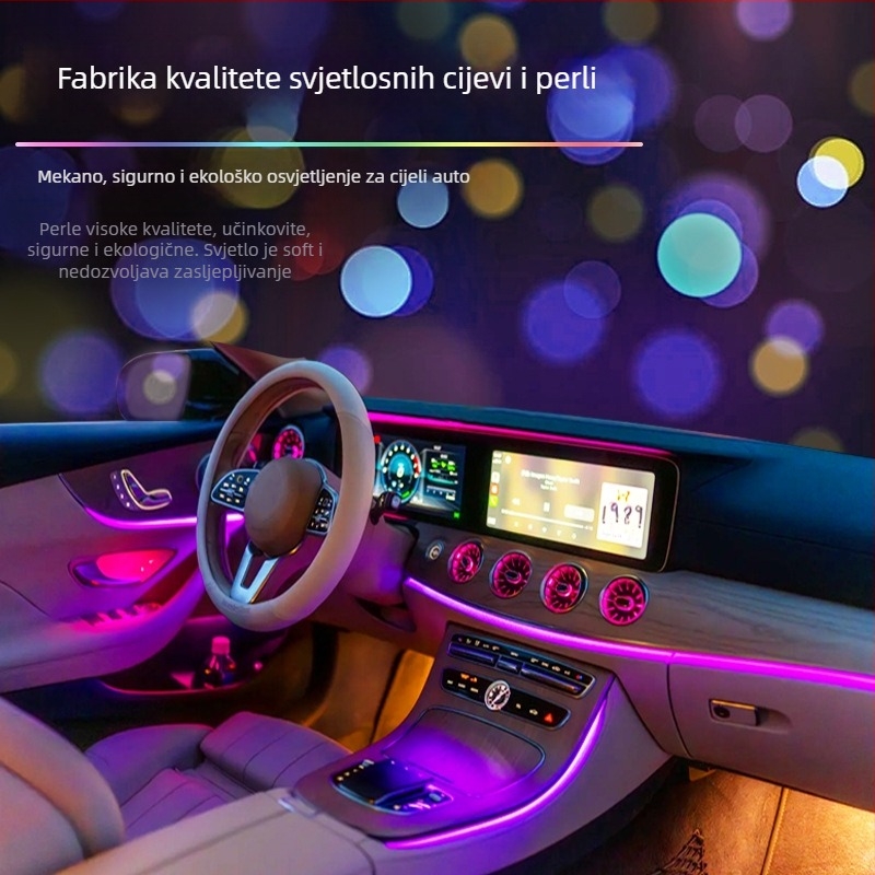 Unutarnje atmosfersko osvjetljenje automobila, FWD18LED-C, Akril, 12V, 5W, Ugradnja, Univerzalna kompatibilnost