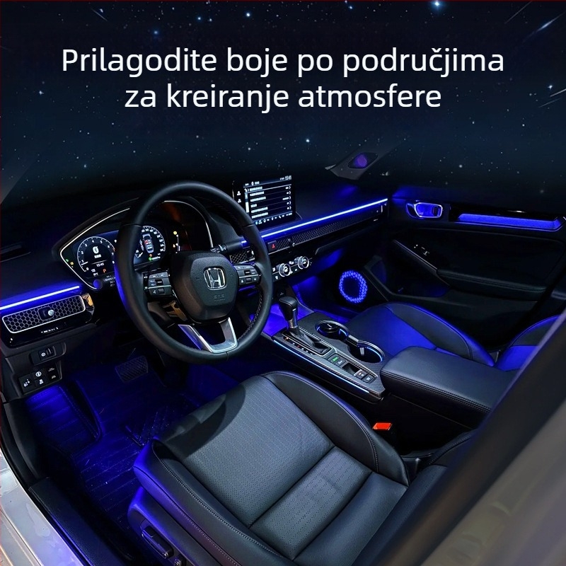 Unutarnje atmosfersko osvjetljenje automobila, FWD18LED-C, Akril, 12V, 5W, Ugradnja, Univerzalna kompatibilnost