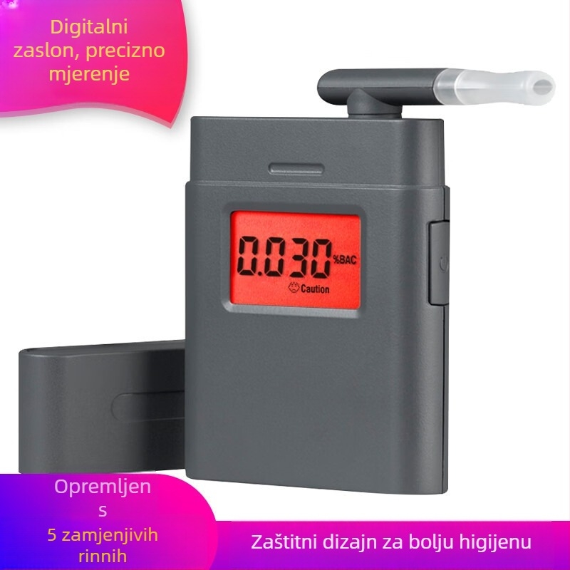 Tester alkohola iz daha F838 – Prijenosni, ručni, s privjeskom za ključeve, LED zaslon