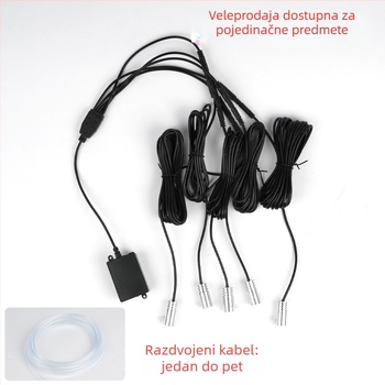 Unutarnja automobil LED rasvjeta s optičkim vlaknom, LGX model, LED, 5V/12V/24V, 5W, središnja kontrola, 1–5 izlaza