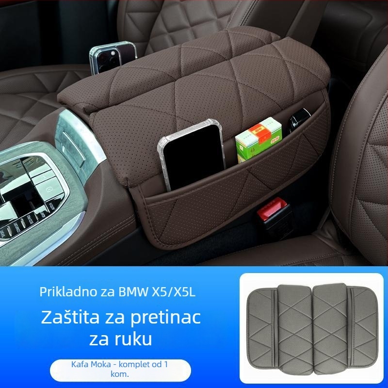 Kožna navlaka za zaštitu pretinca naslona za ruku za BMW X5/X6/X7, podizanje srednjeg naslona, unutarnja dekoracija automobila
