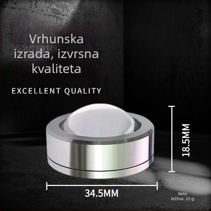 Upozoravajuće svjetlo s treperavim blinkom za motocikle i električna vozila — ljepljiva montaža, bez žica, senzor vibracija, aluminij, 12V, 3W, 0,35A, kružno 5-LED strob