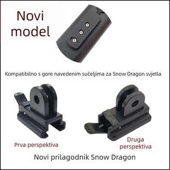 Adapter prednje svjetiljke za GOPRO sučelje – Produženje mjerenja, Cat's Eye, Snow Dragon Niterider; Materijal: Plastika; Marka: CORKI; Unisex; Bez prilagodbi