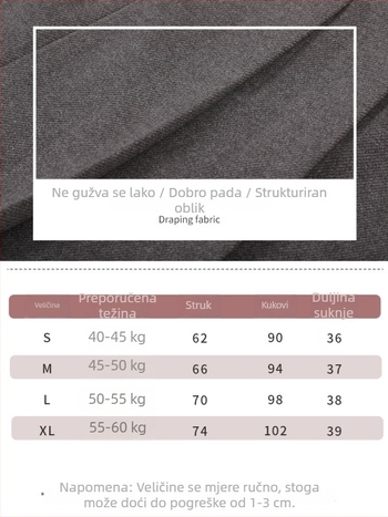 Plisirana suknja s visokim strukom, A-linija; jednofarbna; bez glačanja; materijal: poliester ≥95%