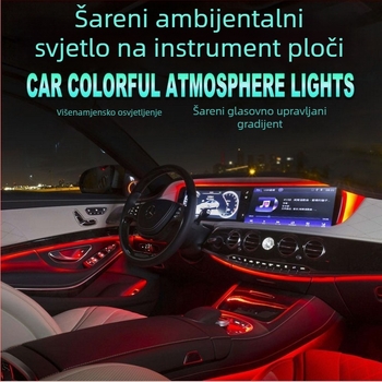 Automobilska LED rasvjeta za instrument ploču s vodljivim svjetlom za atmosferu, upravljanje aplikacijom, 12V, 5W, IP43, 2000 lm