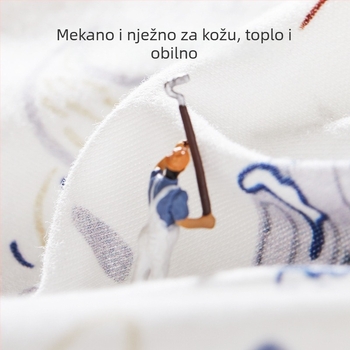 Dječja spavaća vreća s konstantnom temperaturom, pamuk podstava i punilo, odvojive rukave, debela, crtani uzorak, za zimu i jesen