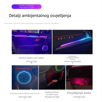 KM01 LED ambijentalno svjetlo za cijeli automobil, 12V, 5A