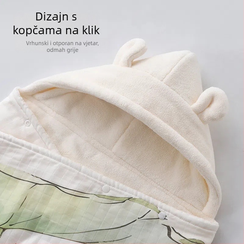 Dječji ručnik za kupanje s kapuljačom – pamuk, karikatura uzorak, težina 500 g i više, marka Yipin