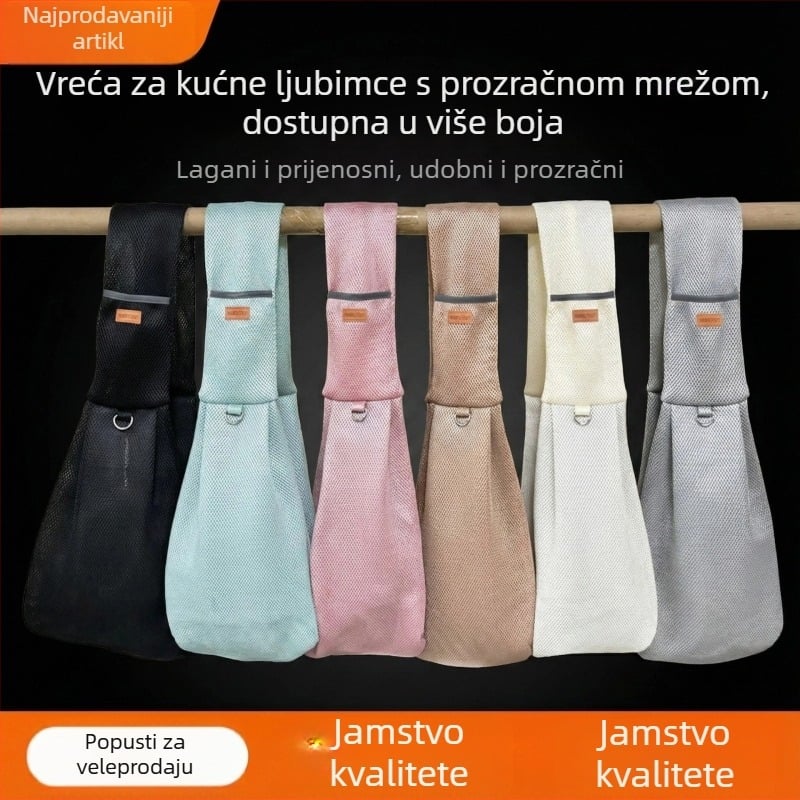 Torba za kućne ljubimce na ramenu s prozračnom mrežicom, za mačke i pse, kapacitet 2,5–6 kg, šifra proizvoda 2410#