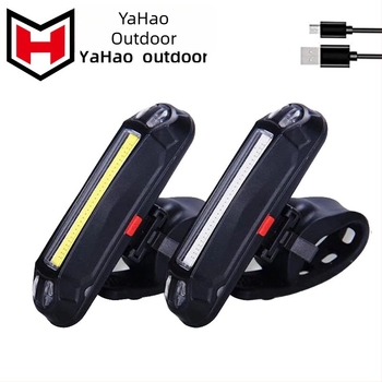 Stražnja svjetiljka za bicikl – USB-puni LED svjetlo za noćnu vožnju, pričvršćivanje remenom, baterija 300 mAh, Micro-USB punjenje.