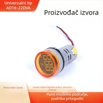 LED indikator s malim digitalnim zaslonom za mjerenje struje i napona, AD16-22DVA univerzalni tip
