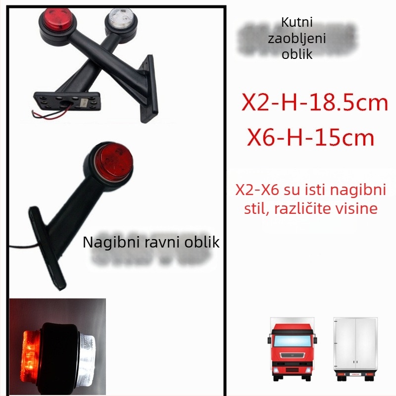 LED stražnje svjetlo za auto, kamione i motocikle – X6 serija, 12/24V, 3.5W, 650lm, Black Rider 001