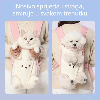 Torba za kućne ljubimce - platnena, pogodna za mačke i male pse, srednja tvrdoća