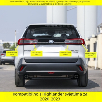 COB stražnja svjetla za Toyota Vellora – PC kućište, stražnje lijevo i desno svjetlo
