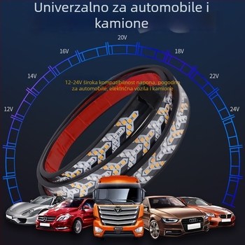 LED stražnja svjetla za automobile i kamione, dizajn riblje kosti, 12-24V, svjetlo za kočnicu, pokazivač smjera i svjetlo upozorenja