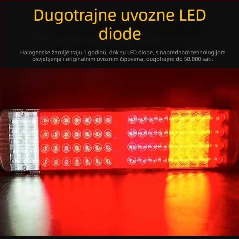 LED stražnja svjetla za Sinotruk Howo kamion, Howo LED model, 5W, 24V, kućište PC, vijek trajanja 10000h