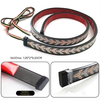 Silikonska traka stražnjeg svjetla za auto, 12-24V, 10W, model Pickup streamer brake light