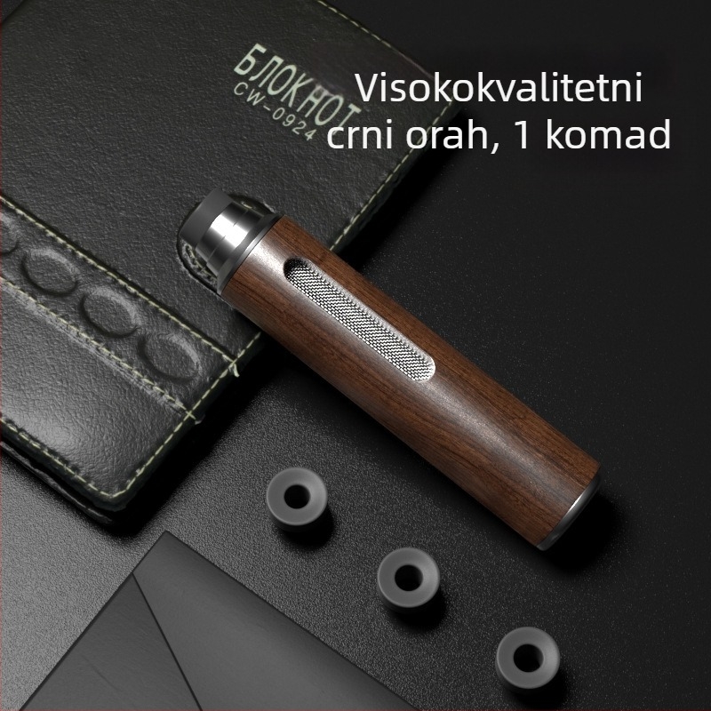 Auto pepeljar — drveni, graviran, dvostruka upotreba za auto i dom, 55 g