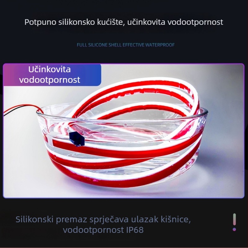 Silikonsko LED svjetlo za poklop automobila – dvobojno kroz svjetlo, 10W, 12V, 0,5A