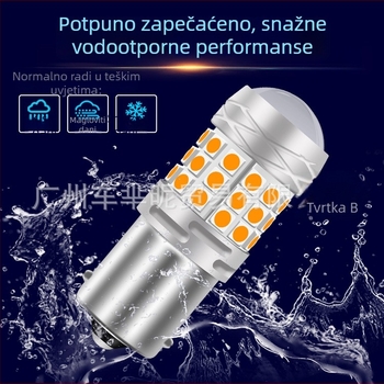 LED dekodirajuća auto signalna svjetiljka, 18W, 12-24V, kompatibilno s 1156 / PY21W / BAU15S / 7440 / 3156