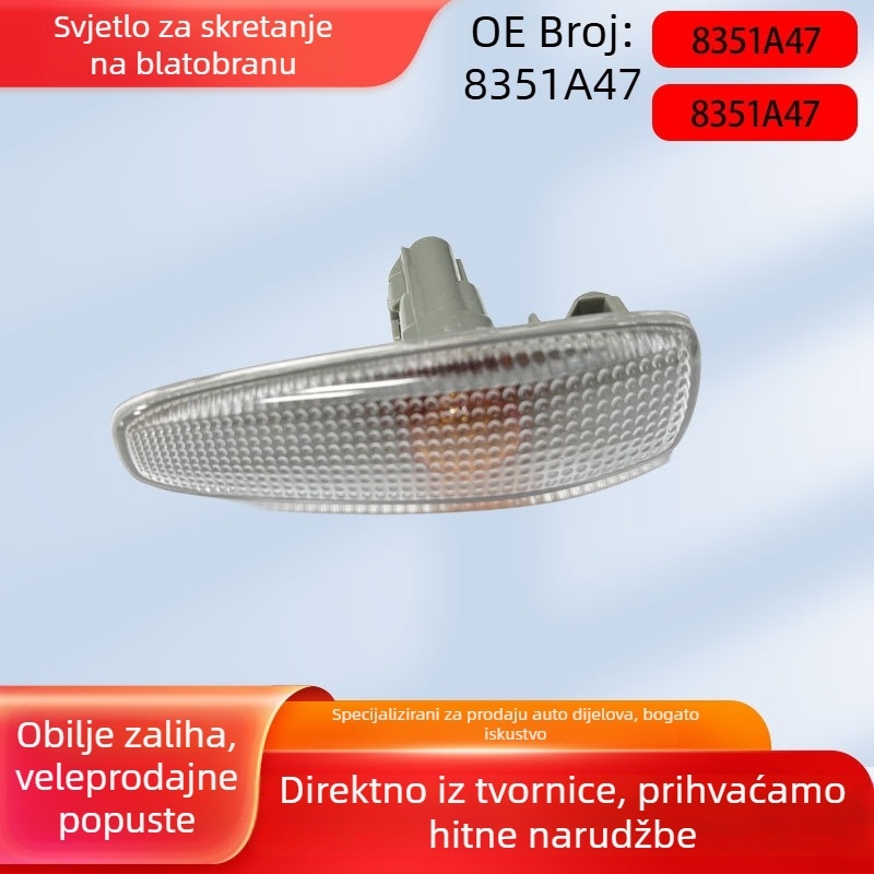 Mitsubishi Lancer Evolution/ASX/Outlander 08-10 bočna marker svjetla, 12V, 35W, PC kućište, vodootporno, modeli 8351A047/8351A039