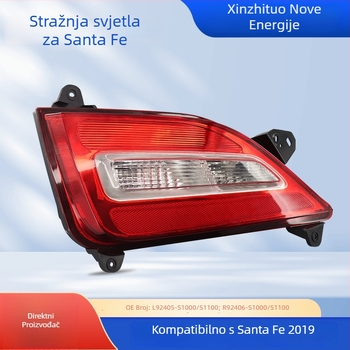 Zadnje svjetlo za automobil Santa Fe 2019 – stražnje svjetlo za branik, ABS; lijevo: L92405-S1000/S1100; desno: R92406-S1000/S1100; bez LED i žarulja