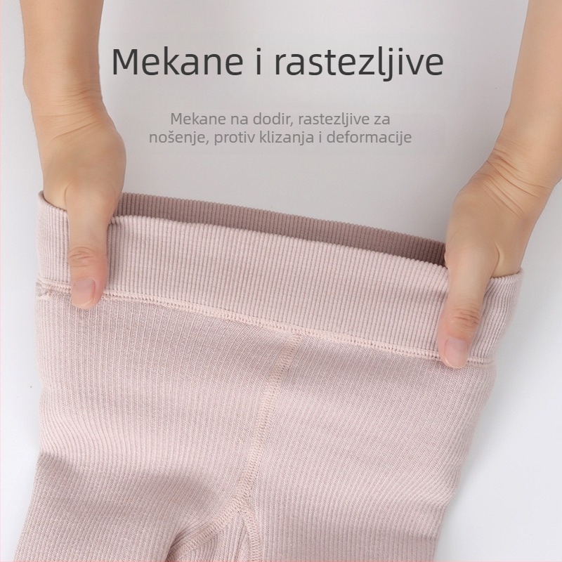 Dječje debeli podstavljeni tajice s prugama za zimu (71–80% poliester) za dob od 8 godina