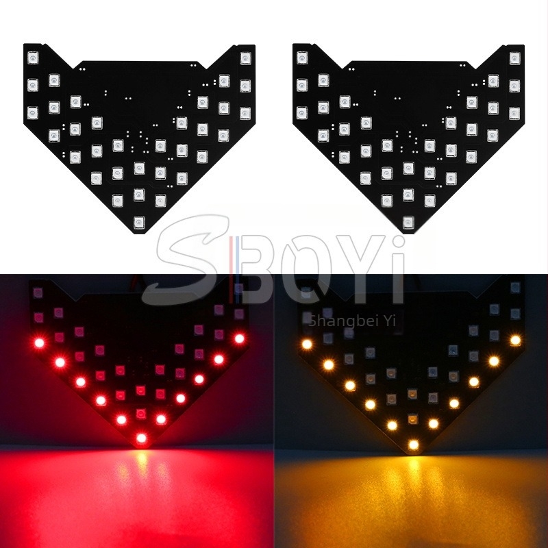 Maskirani LED pokazni signal za stražnje ogledalo automobila, 33SMD strelica svjetla, 12V, 2835 LED, 6000K, vijek trajanja 50 000 sati