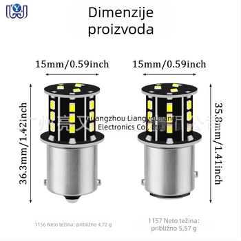 LED auto pokazivač smjera 1156/1157 (2016), 18 LED, 1.8W, 6/12/24V, 50 000 h