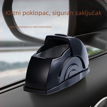 Auto pepeljara s plastičnim vanjskim tijelom, unutarnjim metalnim dijelom i otvorenim poklopcem, dizajn biomimikrija (Materijal: Plastika; Model: Pepeljara za središnju konzolu; Težina: 100 g; Prilagodba: Da; Proizvodni proces: Biomimikrija)
