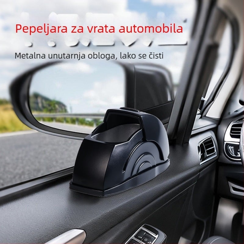 Auto pepeljara s plastičnim vanjskim tijelom, unutarnjim metalnim dijelom i otvorenim poklopcem, dizajn biomimikrija (Materijal: Plastika; Model: Pepeljara za središnju konzolu; Težina: 100 g; Prilagodba: Da; Proizvodni proces: Biomimikrija)