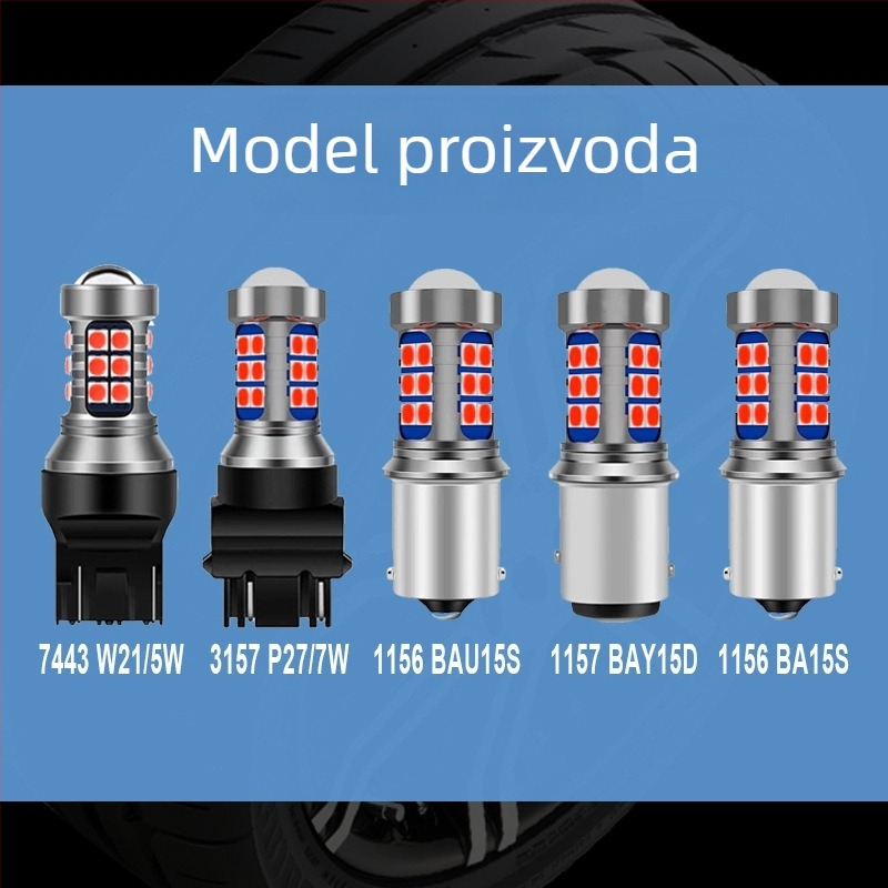 LED svjetlo kočnice za automobil 1156/1157, 3030 LED, 10W, 12V, vijek trajanja 50 000 h