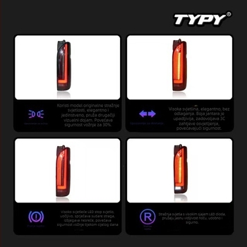 LED stražnje svjetlo Toyota Hiace 05-18 (Hiace 200 Series) s sekvencijskim signalom za skretanje