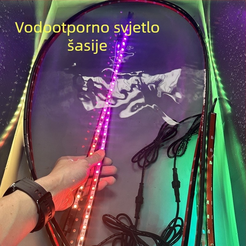 RGB LED traka za automobilsku šasiju, komplet 6 komada, Bluetooth upravljanje aplikacijom, 12V, 300 LED