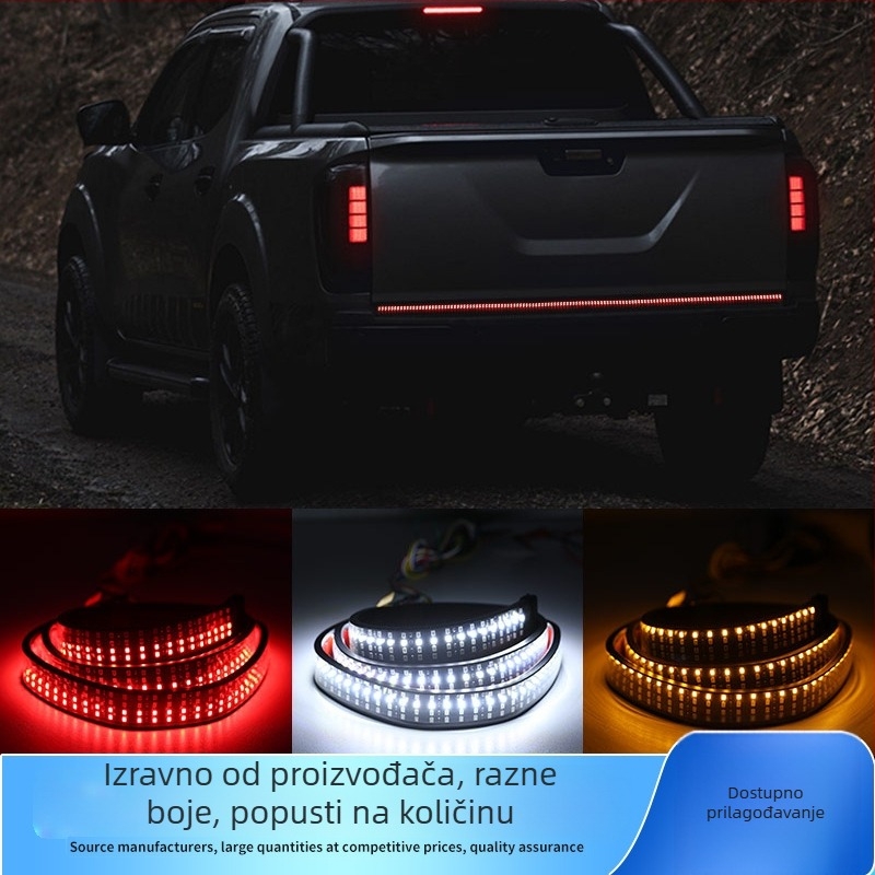 Hesheng Electronics Četiri reda LED traka za stražnja svjetla pikapa – PVC tekući svjetlosni efekti, 12V, 7.9W, 6.5A, ljepilom montaža
