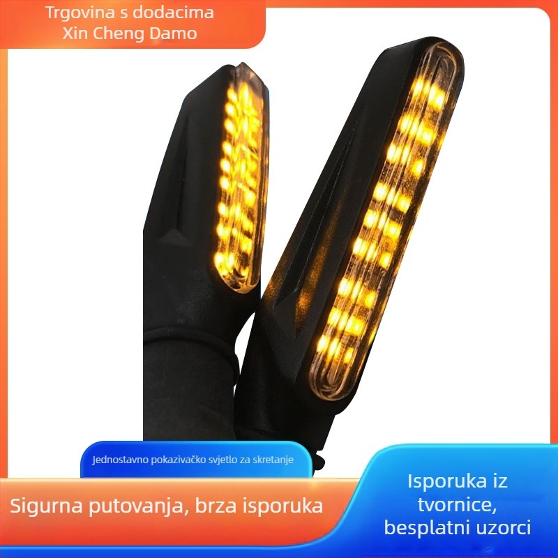 Mododa Fish XCD-51 LED migavac za motocikl — stil tekuće vode, LED izvor, 12V kompatibilnost, trajanje 24 mjeseca