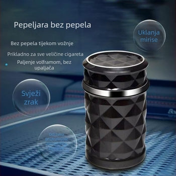 Auto pepeljara s poklopcem, personalizirana i kreativna višefunkcionalna unutarnja doprema za auto i dom (Materijal: plastika; Težina: 0.2 kg; Dvojna upotreba: auto i dom; Proizvodni postupak: taljenje; Klasa: 1)