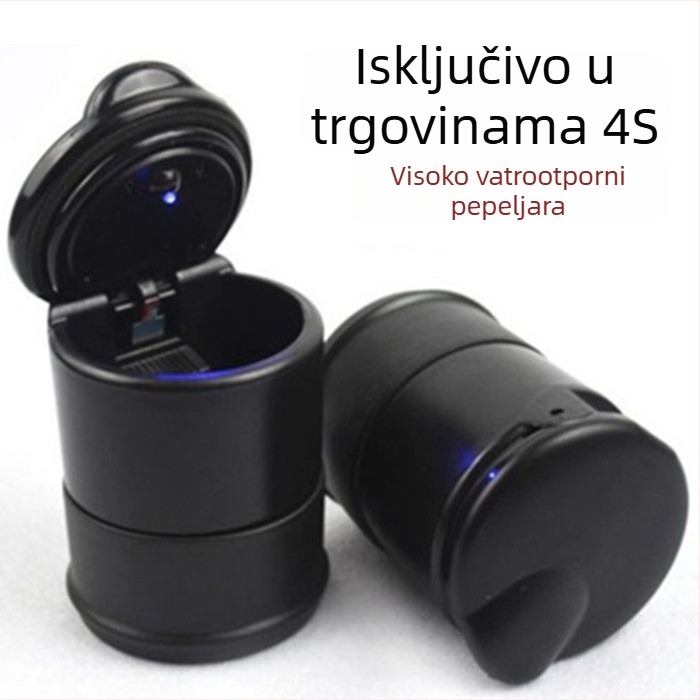 Auto pepeljara s poklopcem, personalizirana i kreativna višefunkcionalna unutarnja doprema za auto i dom (Materijal: plastika; Težina: 0.2 kg; Dvojna upotreba: auto i dom; Proizvodni postupak: taljenje; Klasa: 1)