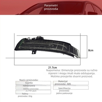 Mercedes-Benz C-klasa svjetlo ogledala s halogenskim pokazivačem za W204/W212/W221, ABS TYK, 10W, 2129067401/2129067501