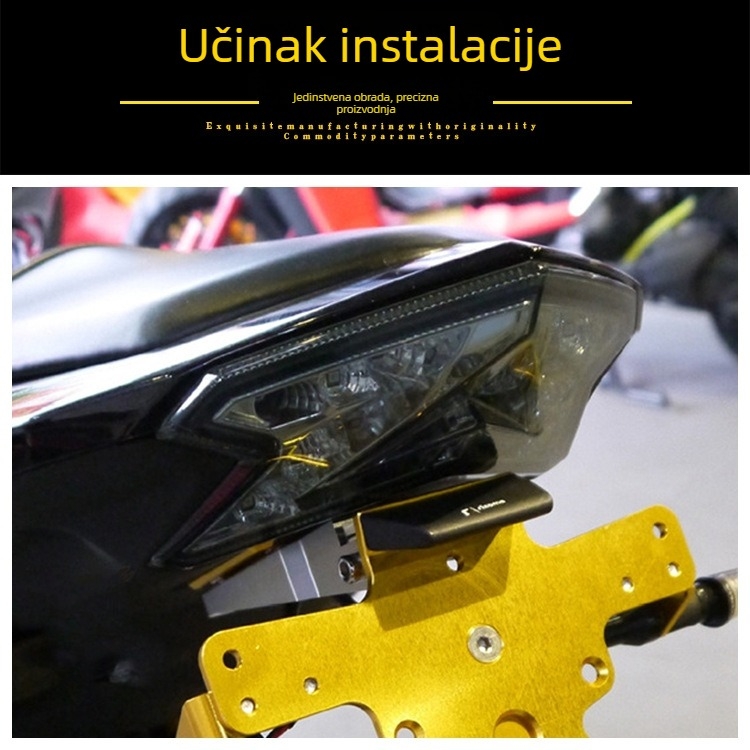 LED stražnje svjetlo za motocikl s integriranim pokazivačima smjera, 12V, 5W, ABS plast, Kawasaki Z800 (2013–2015) i ZX6R/Z125 kompatibilno