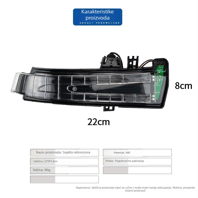 Svjetlo retrovizora za Mercedes-Benz E-Class W212 – HM ABS Class E 2129067401/2129067501