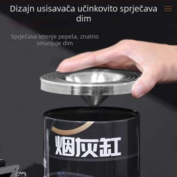 Pepeljara s konusnim dizajnom, otporna na vjetar, velika kapaciteta za dnevni boravak ili ured, graviranje, marka Lishuang, šifra 730257040169